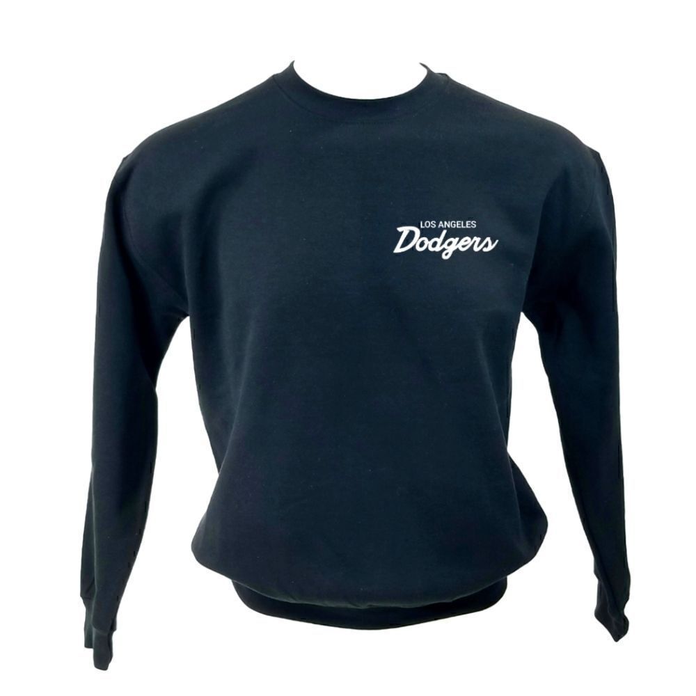 LOS ANGELES DODGERS Double Script Retro Logo MLB Pullover Crewneck, Sweatshirt
